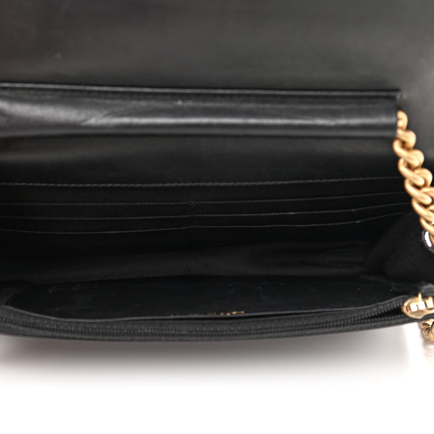 Caviar Quilted Boy Wallet On Chain WOC Black