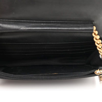 Chanel Caviar Quilted Boy Wallet On Chain WOC Black 5 of 13