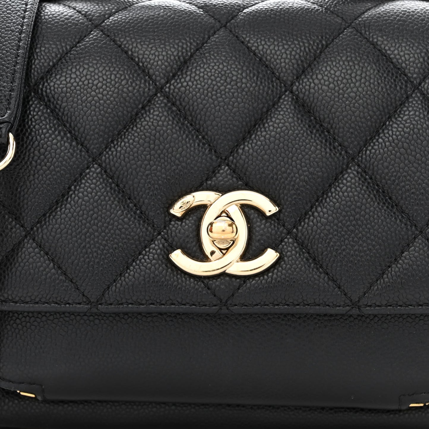 Caviar Quilted Small Business Affinity Flap Black