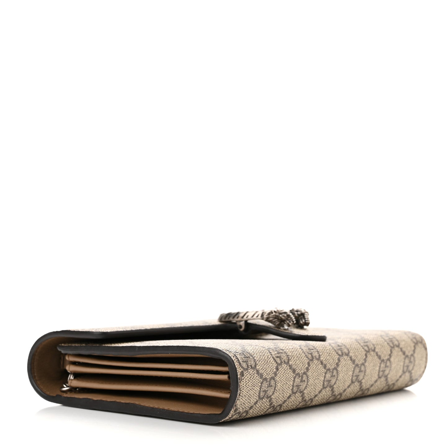 GG Supreme Monogram Mini Dionysus Chain Wallet Beige Taupe