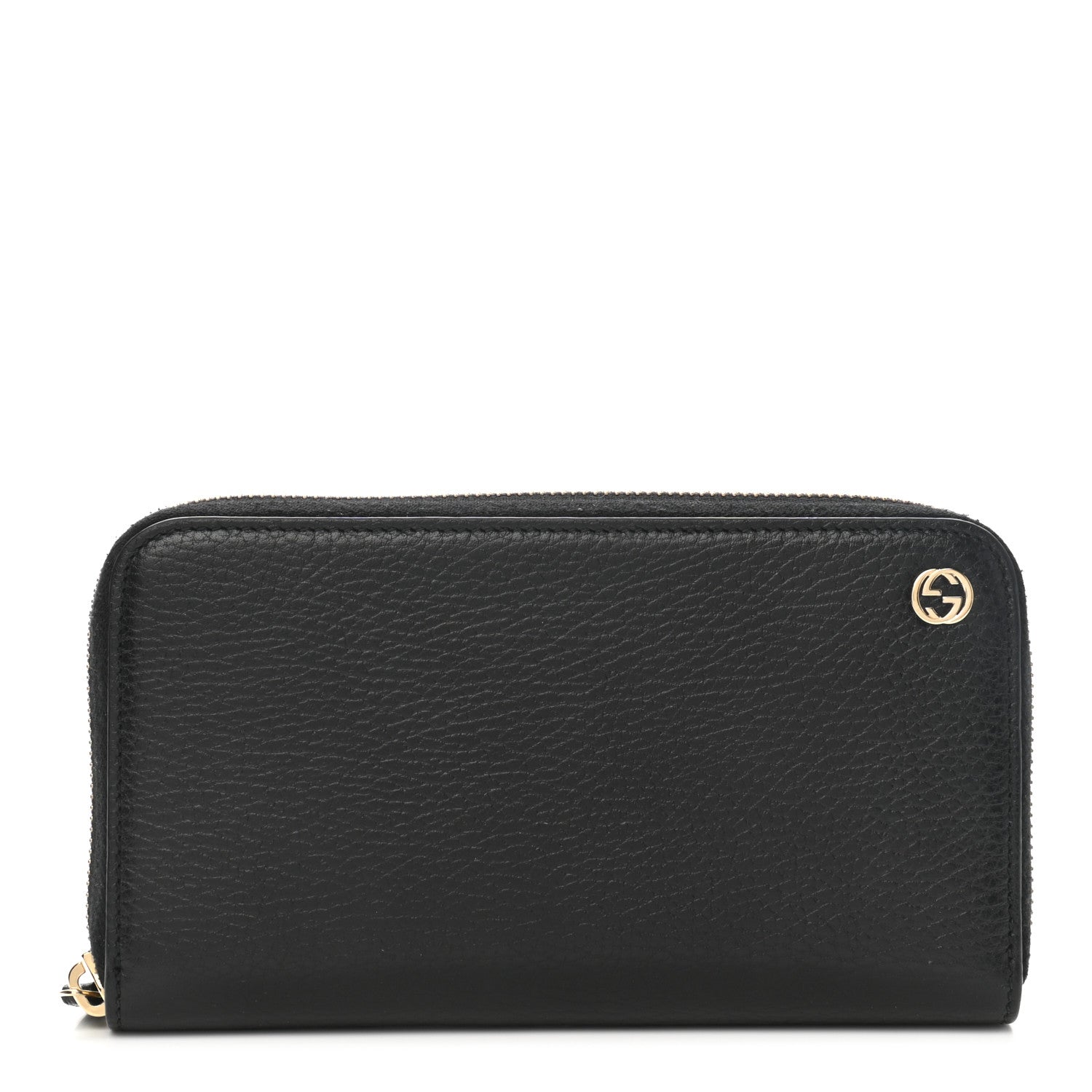 Gucci Dollar Calfskin GG Zip Around Wallet Black 1 of 8