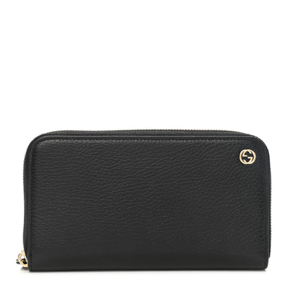 Gucci Dollar Calfskin GG Zip Around Wallet Black 1 of 8