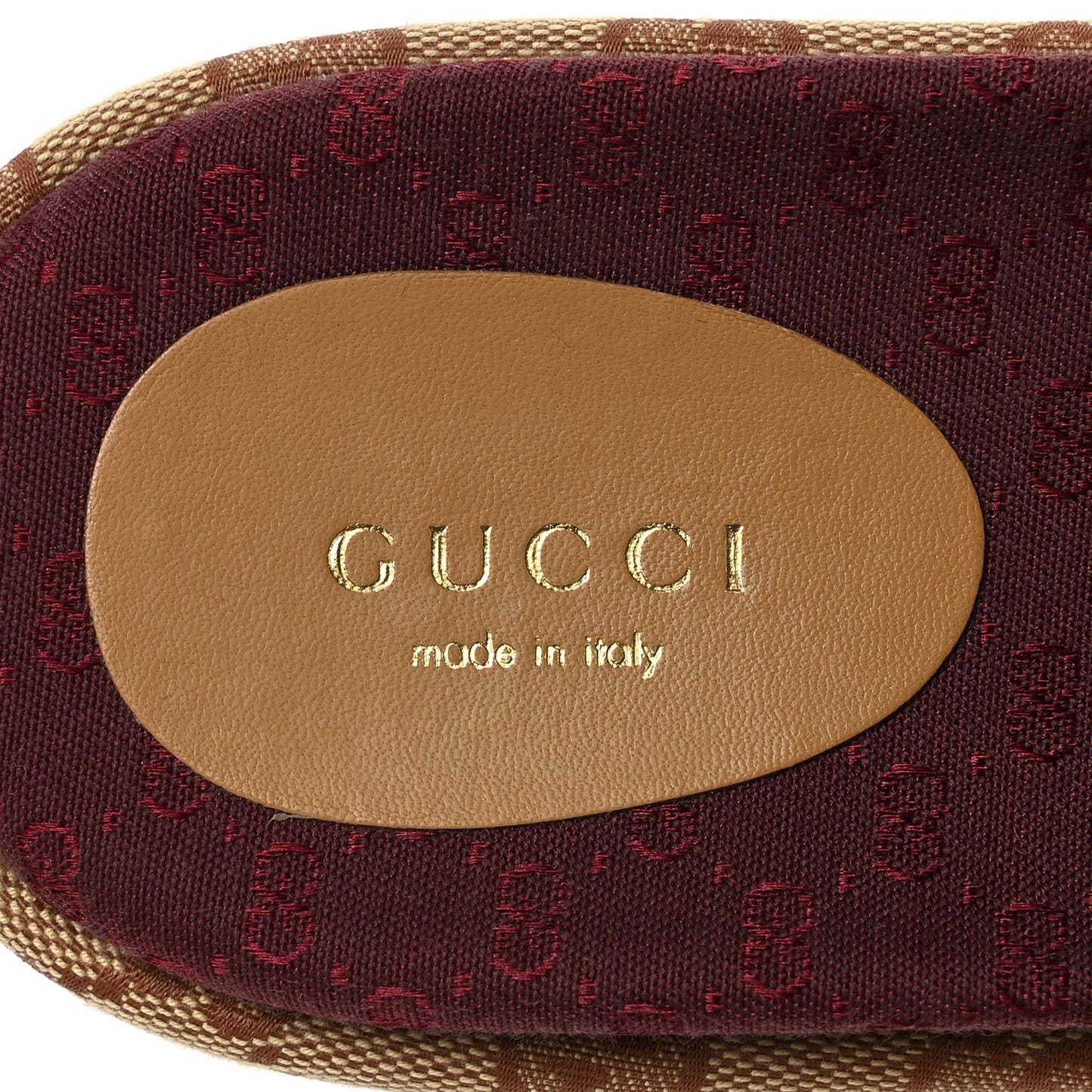 Canvas GG Monogram Angelina Platform Slide Sandals 37.5 Beige Ruggine
