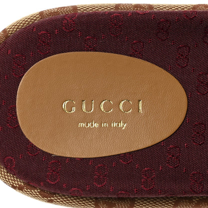 Gucci Canvas GG Monogram Angelina Platform Slide Sandals 37.5 Beige Ruggine 8 of 9