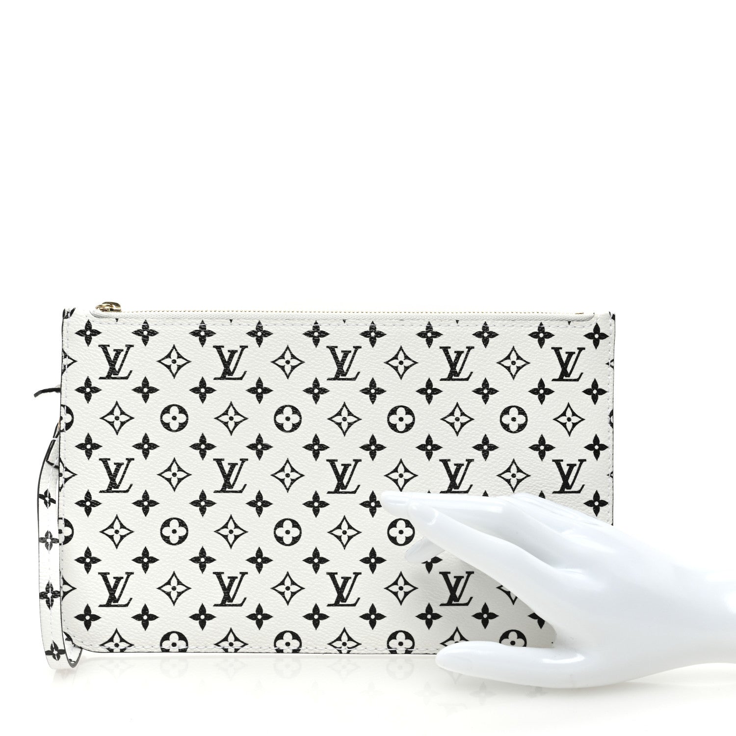 Louis Vuitton Monogram Giant Neverfull MM GM Pochette White 2 of 7