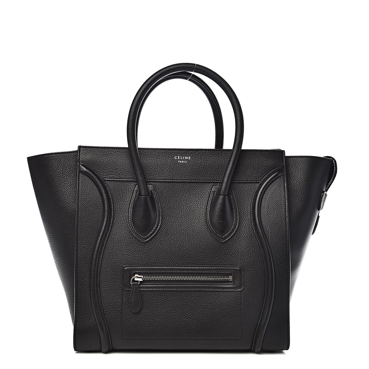 Drummed Calfskin Mini Luggage Black