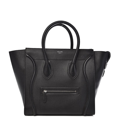 Celine Drummed Calfskin Mini Luggage Black 1 of 12