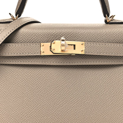 Hermes Epsom Horseshoe Mini Kelly Sellier 20 Gris Asphalt Rose Mexico 8 of 11
