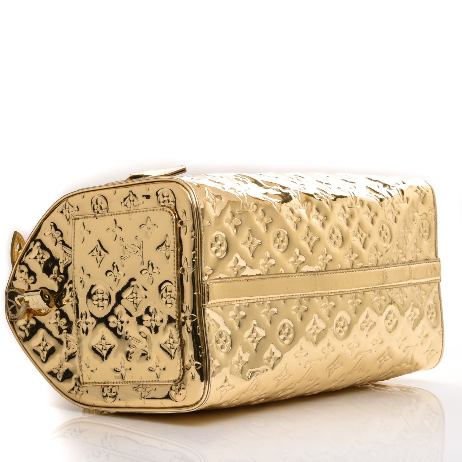 Louis Vuitton Monogram Miroir Speedy 35 Gold 4 of 8