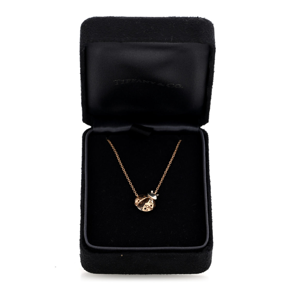Tiffany 18K Rose Gold Sterling Silver Return to Tiffany Love Bugs Ladybug Pendant Necklace 6 of 6