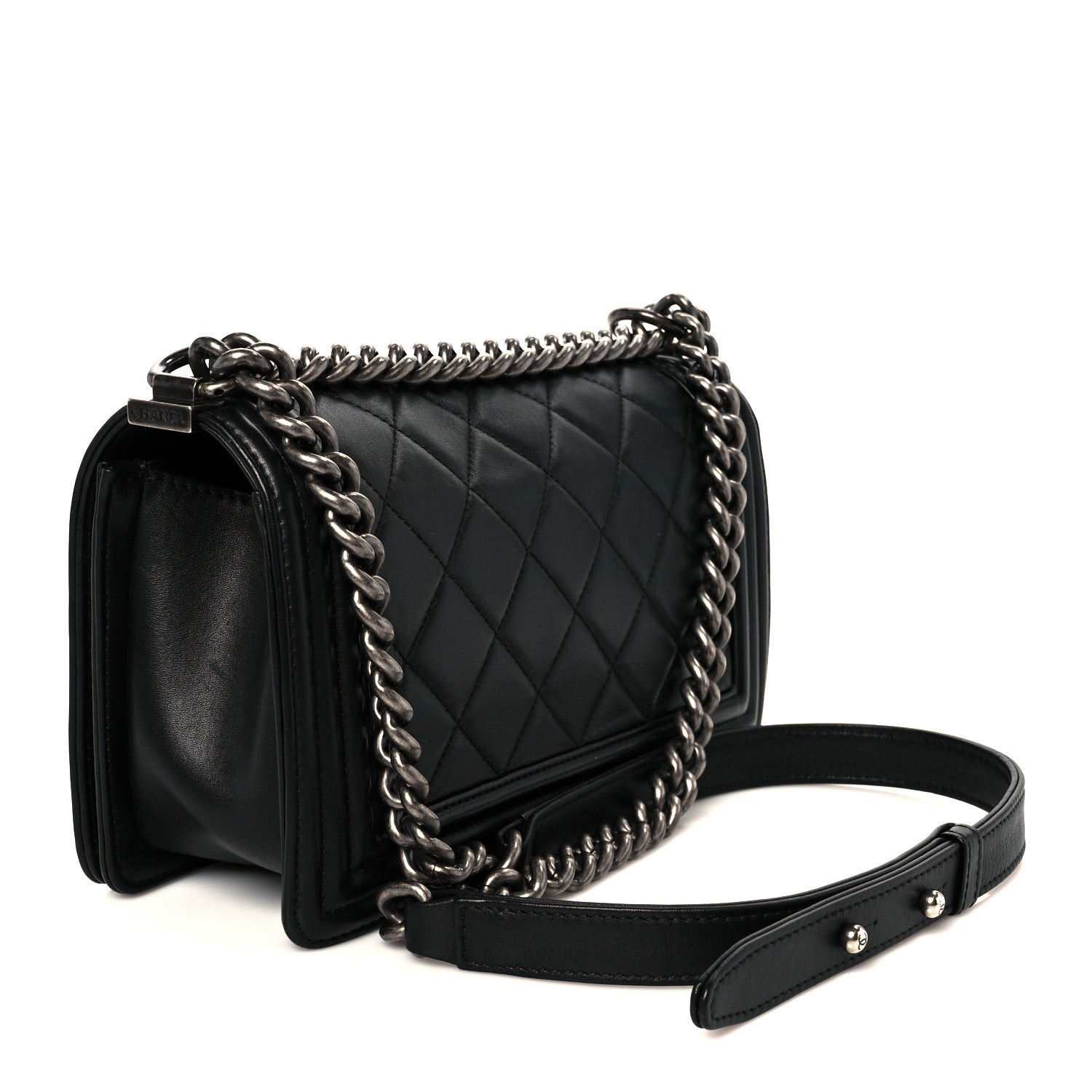 Chanel Calfskin Quilted Medium Boy Flap Black 3 of 11