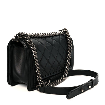 Chanel Calfskin Quilted Medium Boy Flap Black 3 of 11