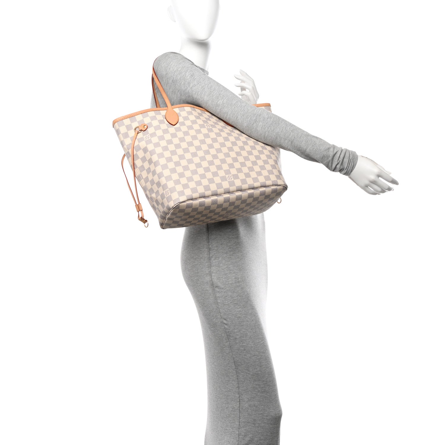 Louis Vuitton Damier Azur Neo Neverfull MM Rose Ballerine 2 of 10