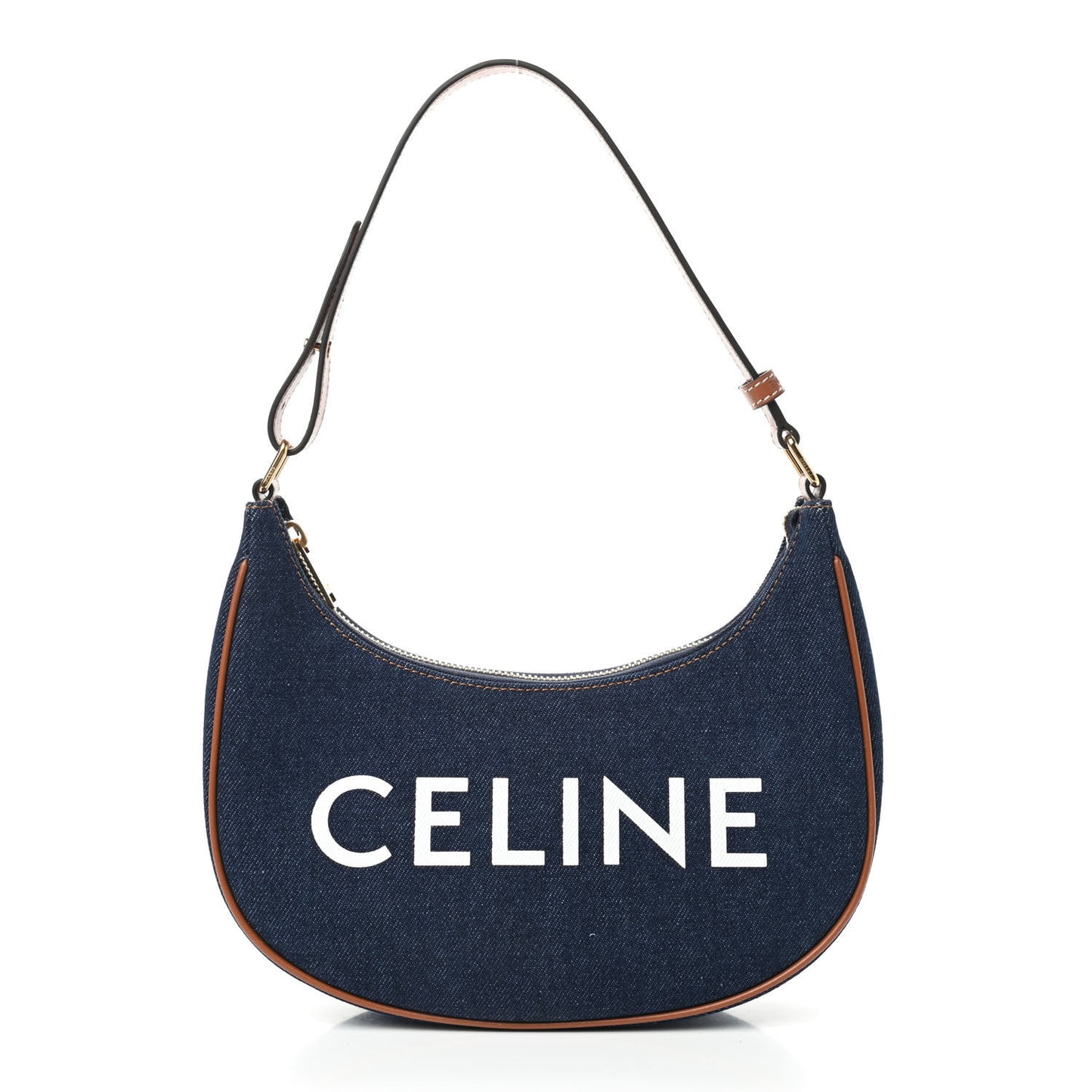 Denim Ava Shoulder Bag Navy Tan