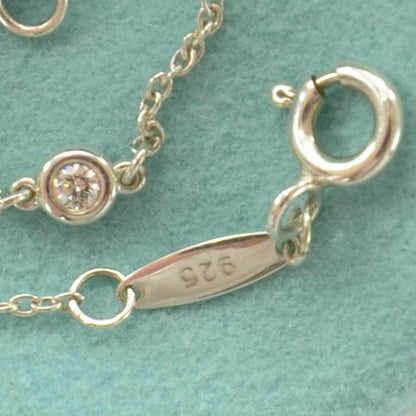 Tiffany Sterling Silver Diamond .09ct Elsa Peretti Diamonds By The Yard Bracelet 3 of 4