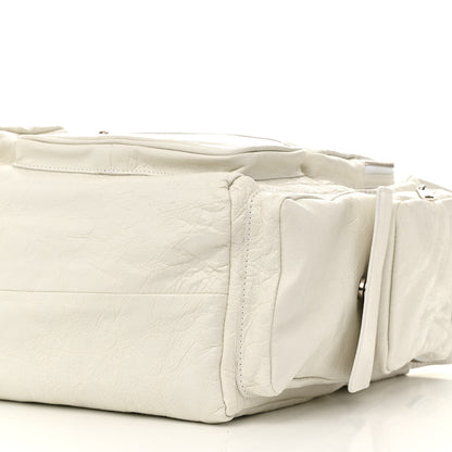 Balenciaga Agneau Arena Superbusy Large Sling Zip Shoulder Bag Optic White 9 of 9