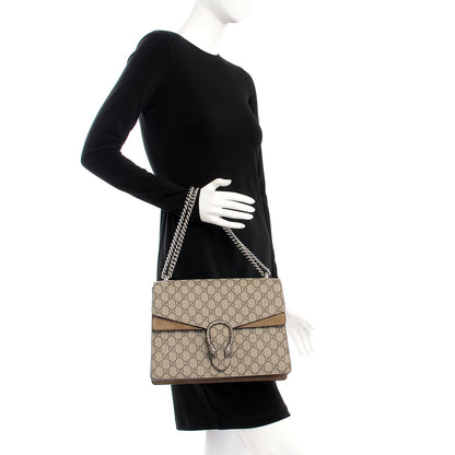 Gucci GG Supreme Monogram Medium Dionysus Shoulder Bag Taupe 2 of 11