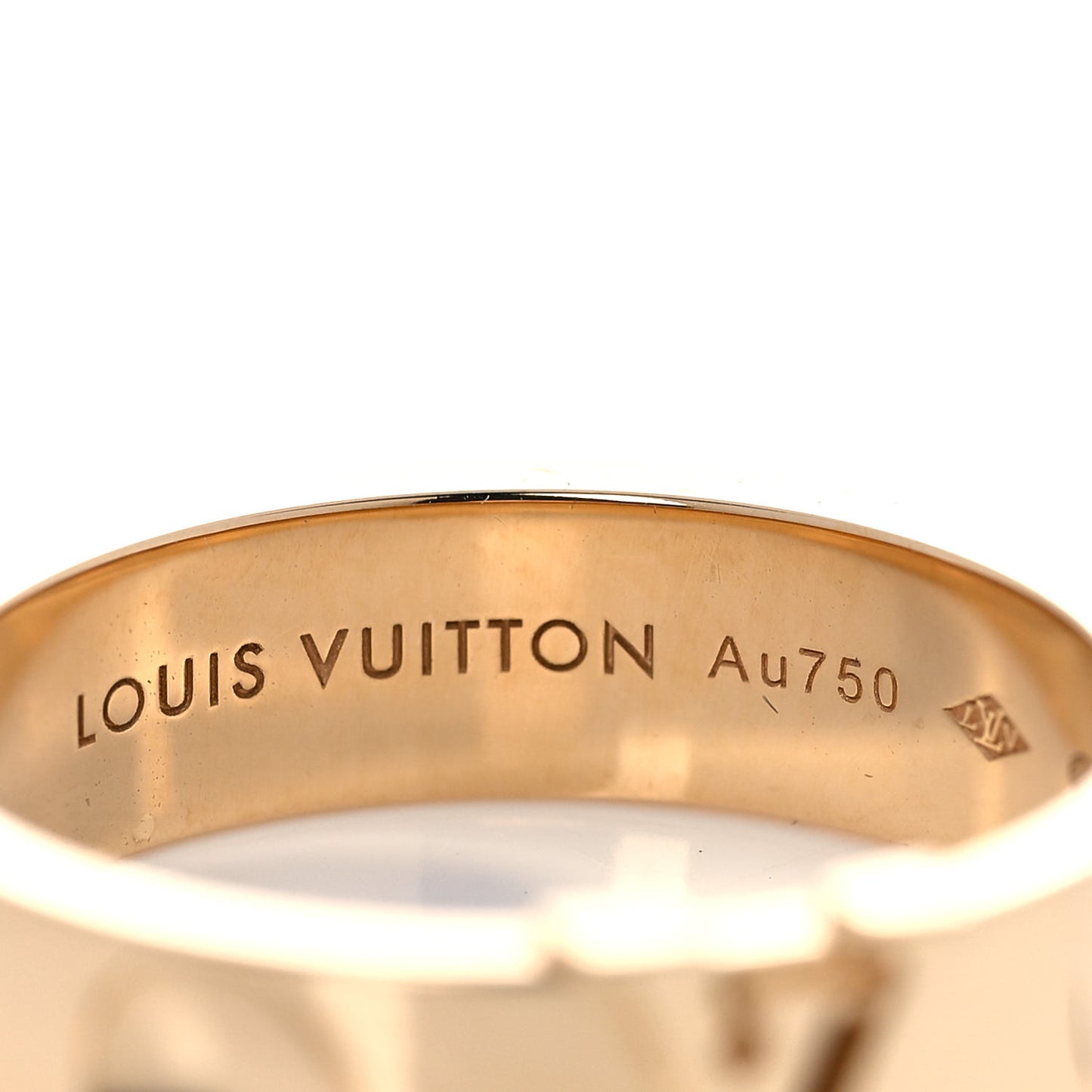 18K Yellow Gold Empreinte LV Ring 54 7