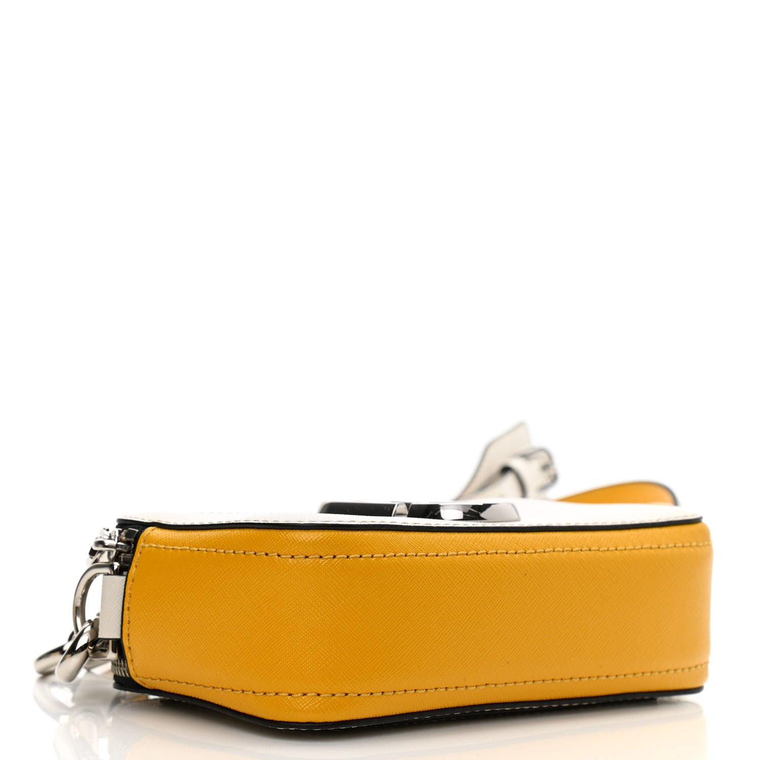 Marc Jacobs Saffiano Small Snapshot Camera Bag White Yellow 4 of 11