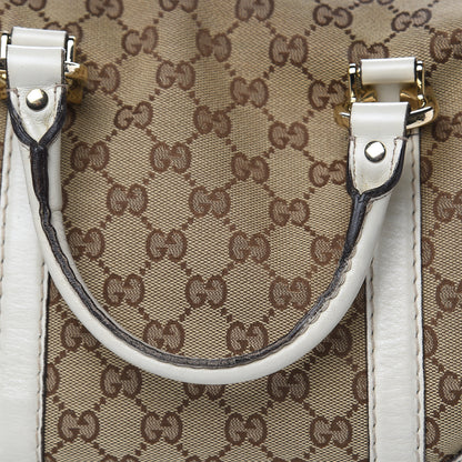 Gucci Monogram Equestrian Horseshoe Bowler White 13 of 19