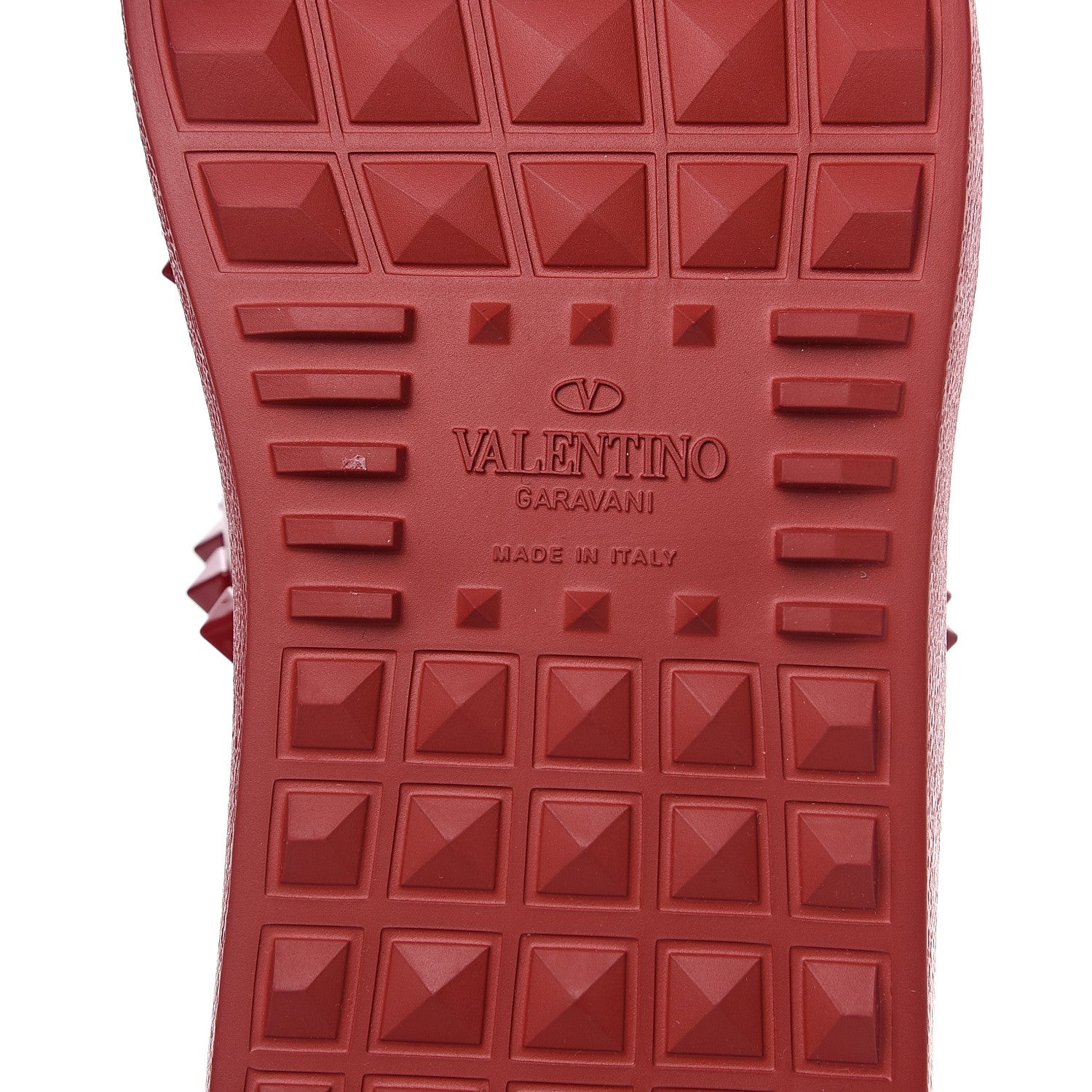 Valentino Garavani Calfskin Rockstud Untitled Open Sneakers 37.5 Red 6 of 8