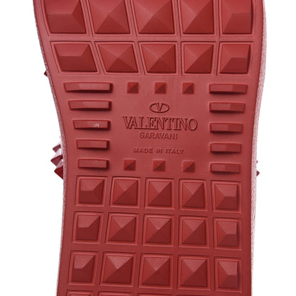 Valentino Garavani Calfskin Rockstud Untitled Open Sneakers 37.5 Red 6 of 8