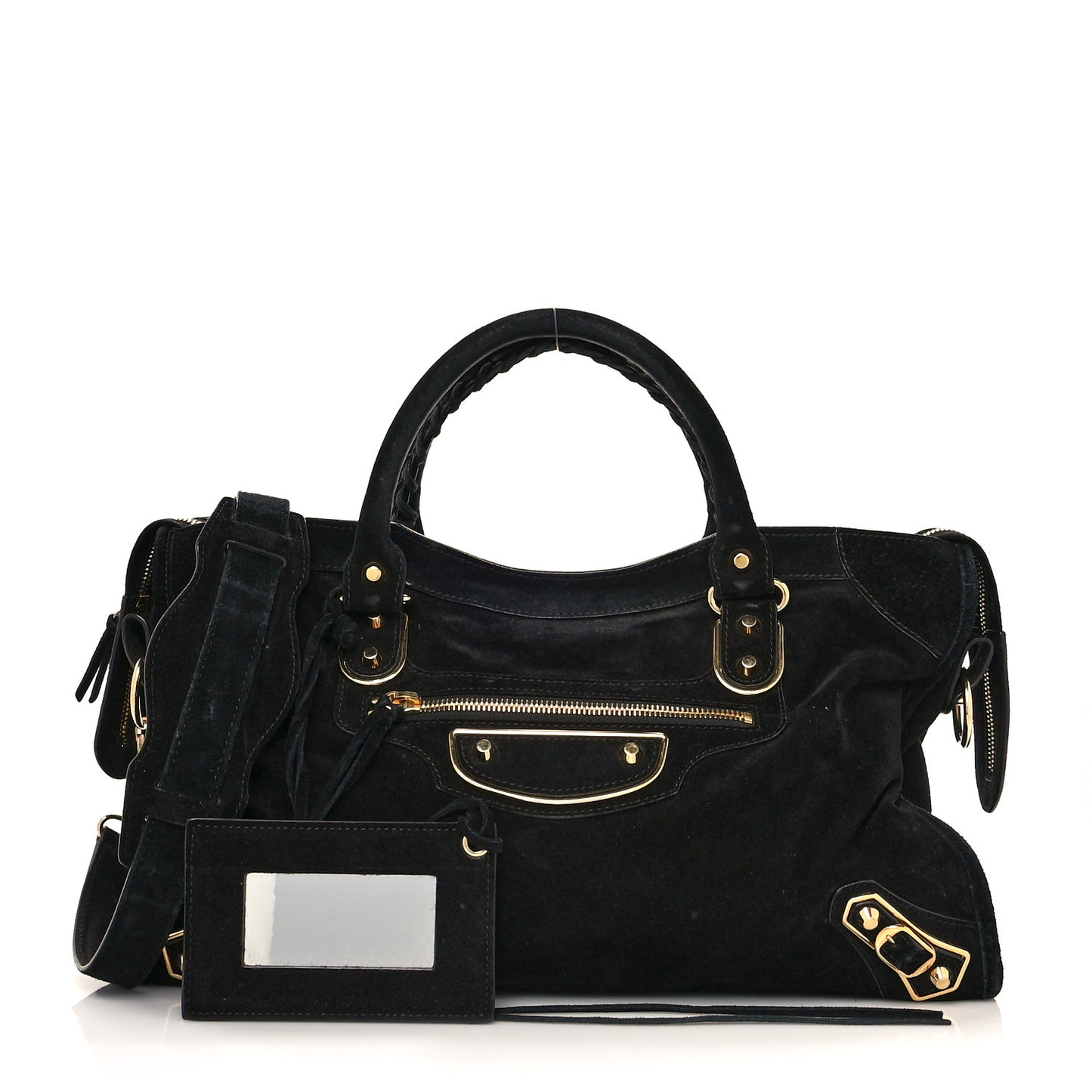 Baby Daim Gold Metallic Edge Hardware City Black