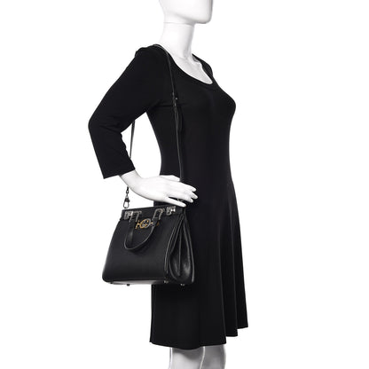 Gucci Grainy Calfskin Small Zumi Top Handle Bag Black 2 of 15
