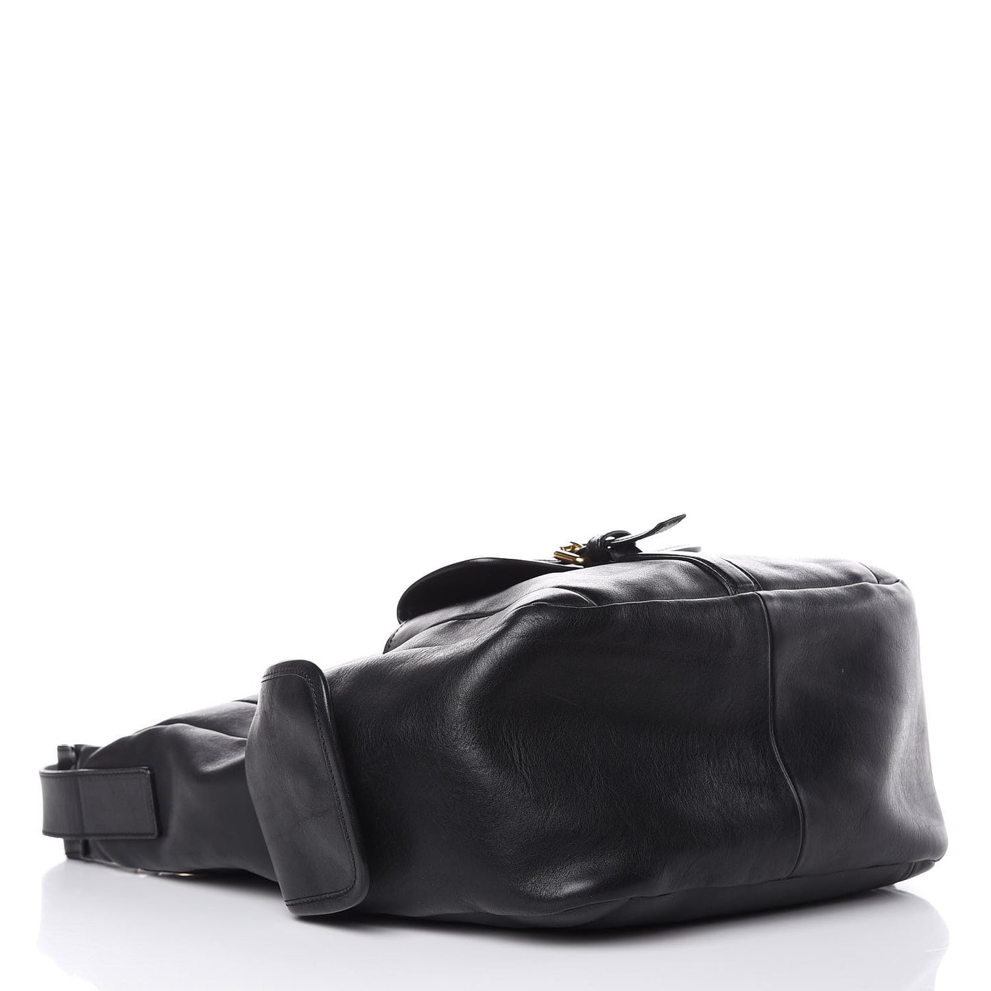 Calfskin Gabby Bucket Bag Black