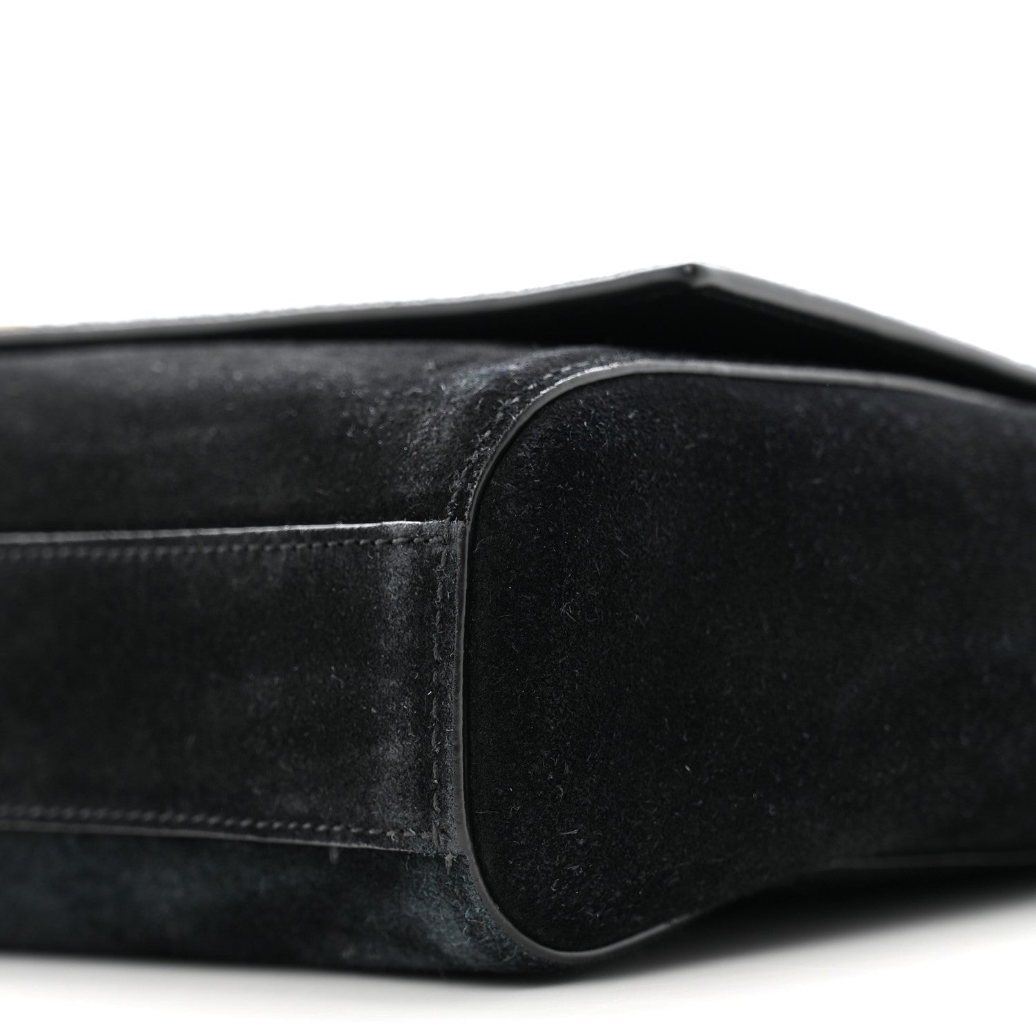 Saint Laurent Smooth Calfskin Suede Medium Reversible Monogram Kate Satchel Black 10 of 13