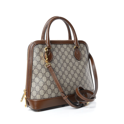 Gucci GG Supreme Monogram Horsebit 1955 Top Handle Bag Beige Brown Sugar 3 of 14