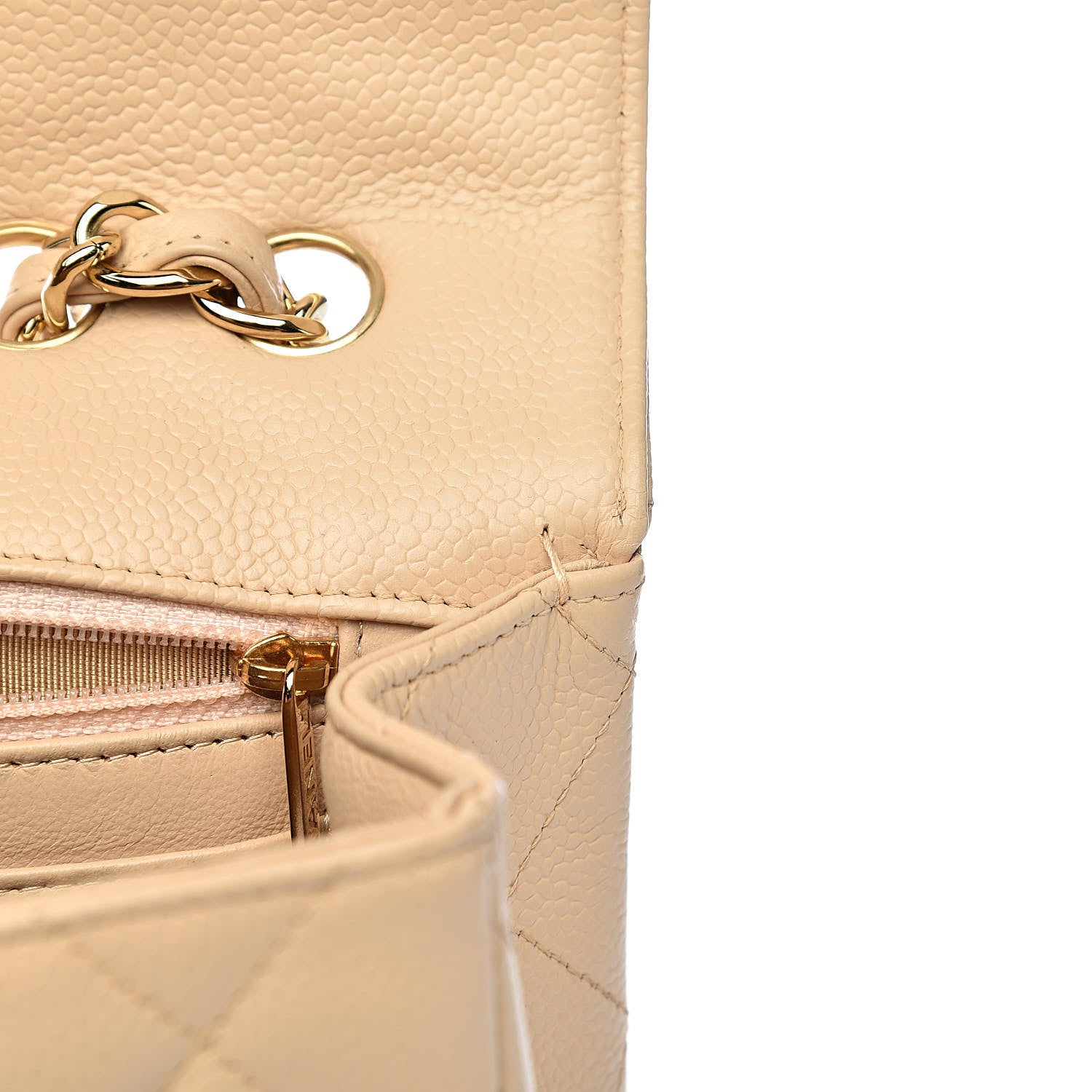Chanel Caviar Quilted Jumbo Single Flap Beige Clair 12 of 15