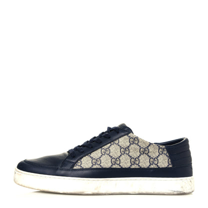 Gucci GG Supreme Monogram Mens Low Top Sneakers 8 Midnight Blue 1 of 8