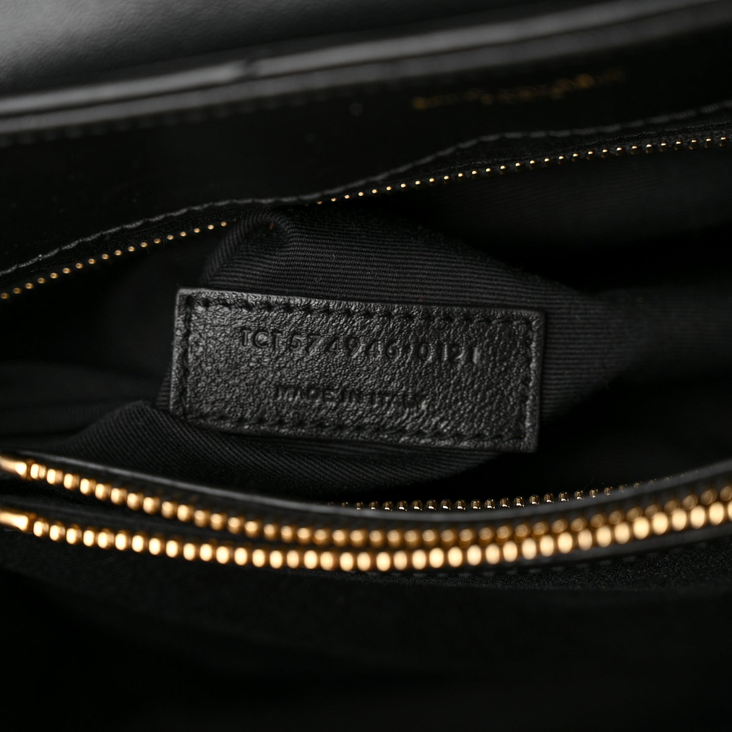 Calfskin Y Quilted Monogram Medium Loulou Chain Satchel Black