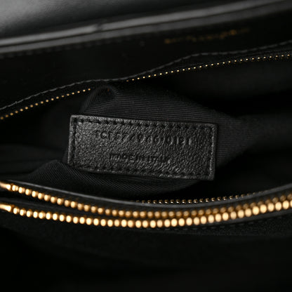 Saint Laurent Calfskin Y Quilted Monogram Medium Loulou Chain Satchel Black 6 of 15