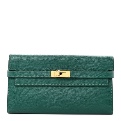 Hermes Epsom Kelly Longue Wallet Malachite 1 of 8