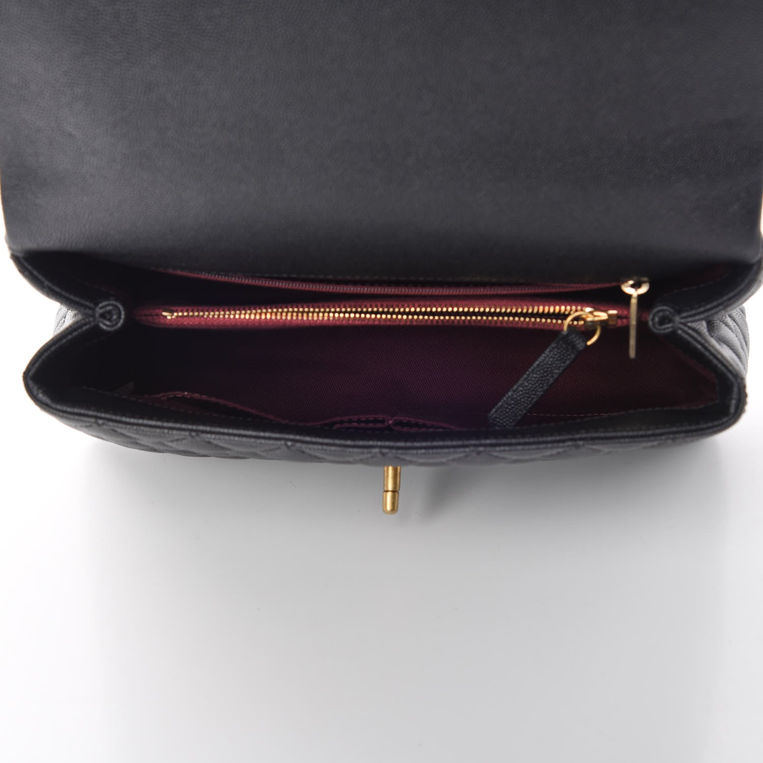 Chanel Caviar Quilted Small Coco Handle Flap Black 8 of 11