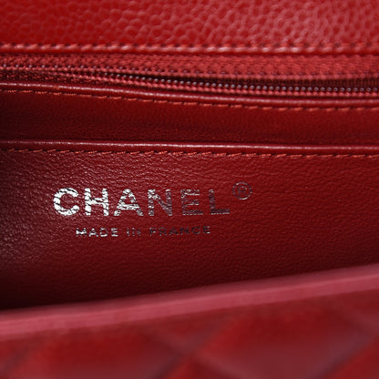 Chanel Caviar Quilted Mini Square Flap Red 5 of 7