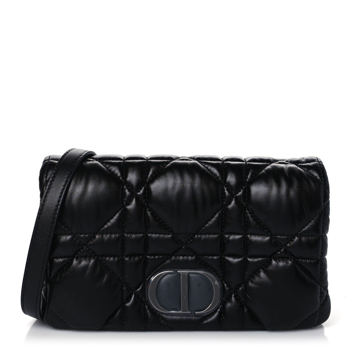 Calfskin Macrocannage Mini Caro Bag Black
