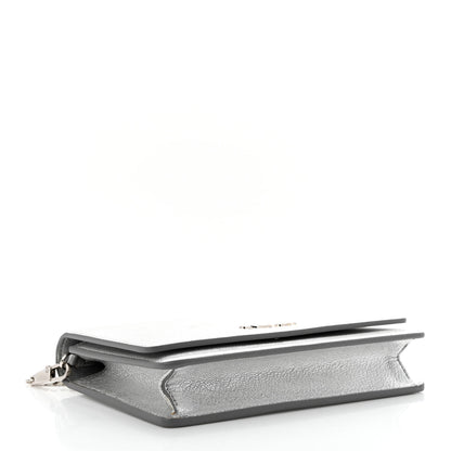 Givenchy Metallic Calfskin Pandora Chain Wallet Silver 4 of 13