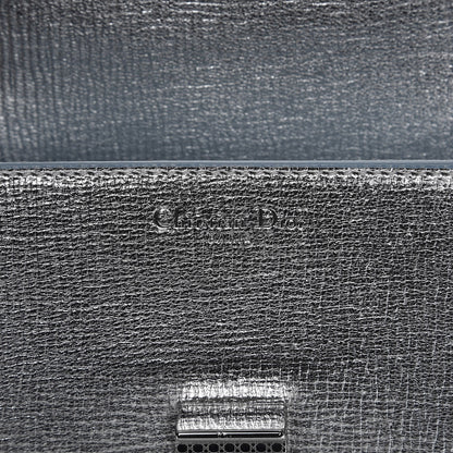 Christian Dior Metallic Grained Calfskin Diorever Clutch Silver 6 of 7