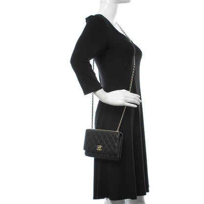 Chanel Lambskin Quilted Trendy CC Wallet On Chain WOC Black 2 of 11