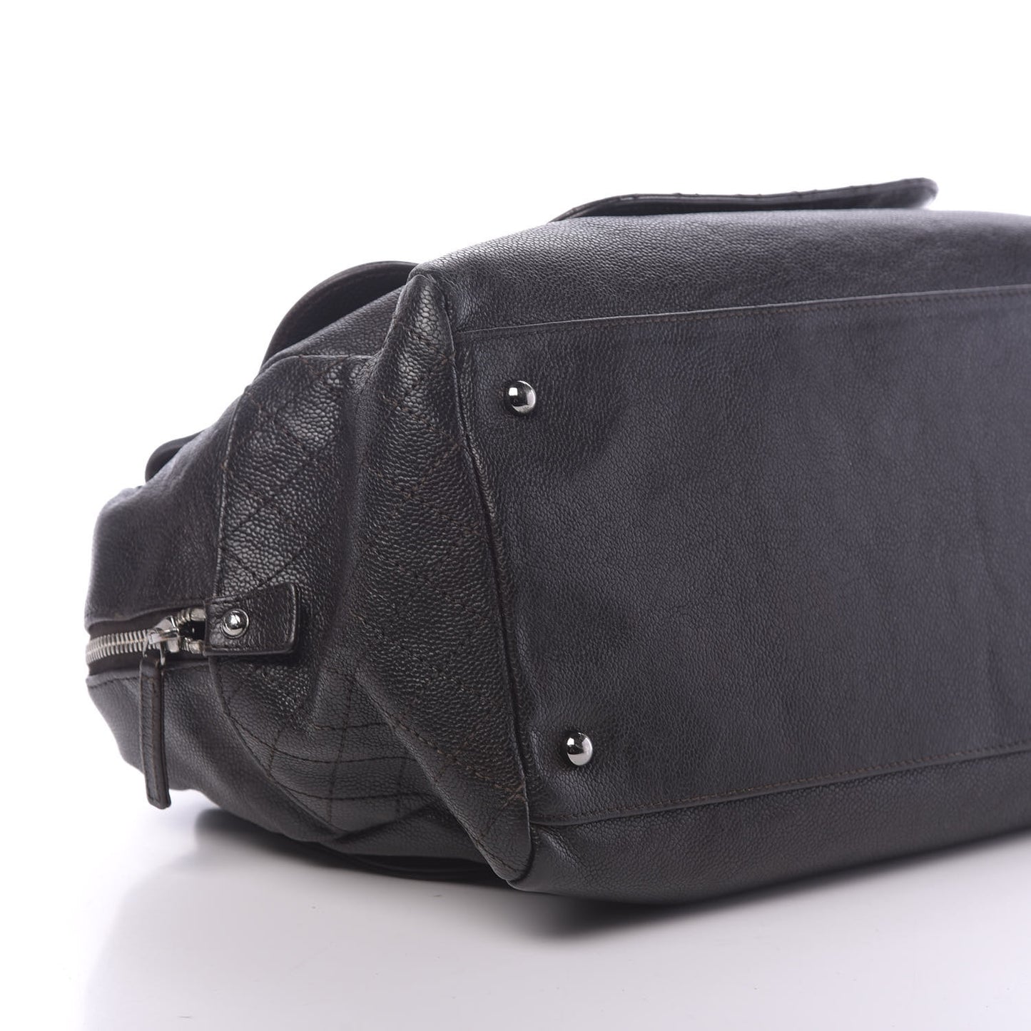Glazed Caviar Pocket In The City Tote Brown