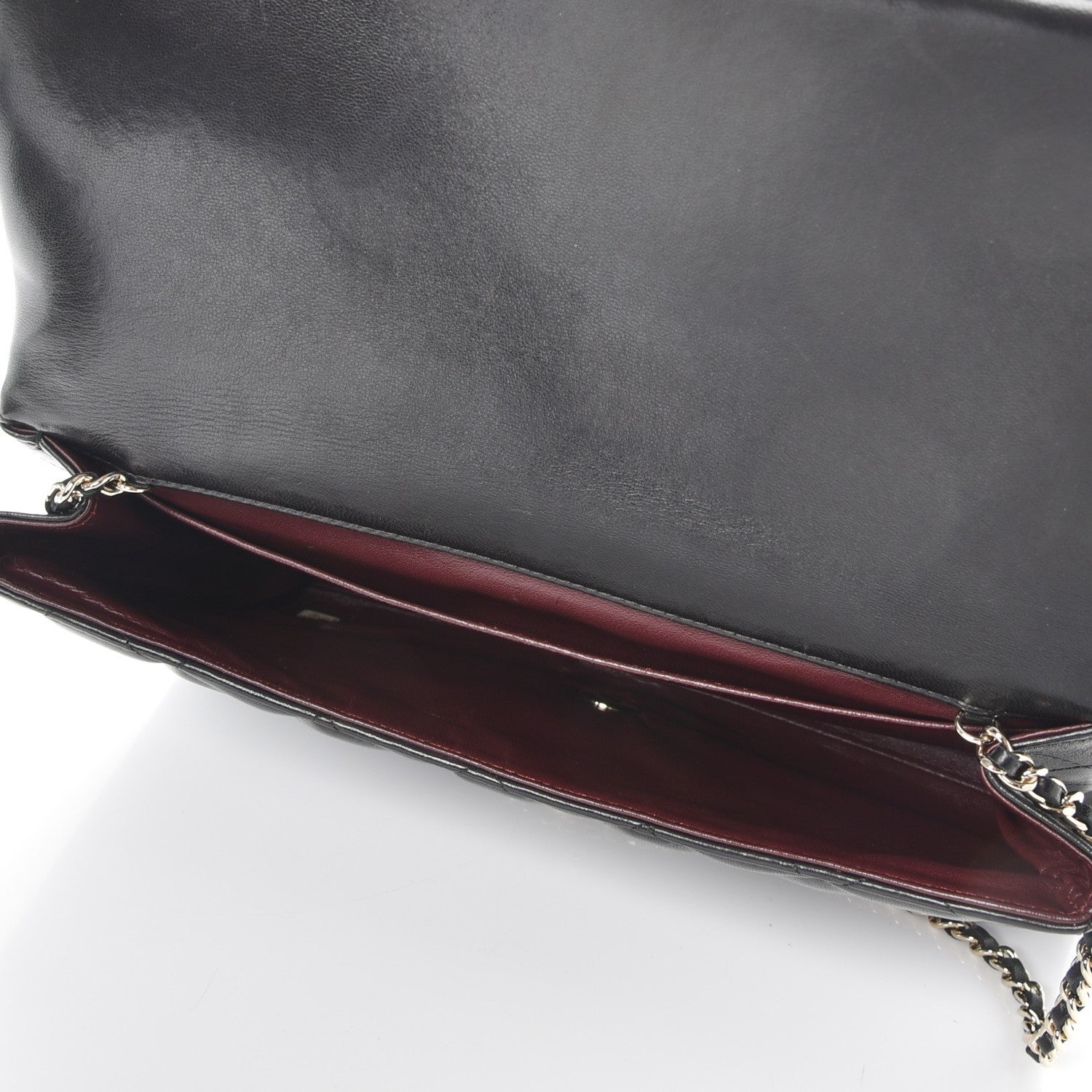Chanel Lambskin Quilted Clutch With Chain Flap Black 4 of 8