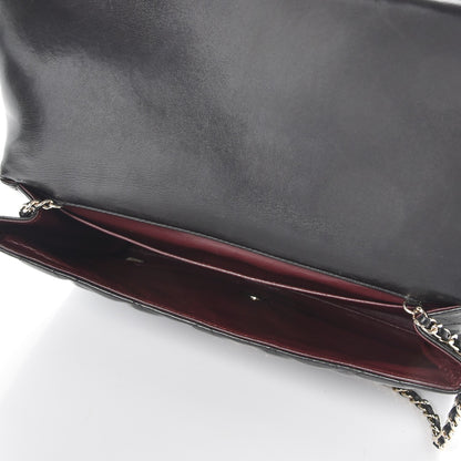 Chanel Lambskin Quilted Clutch With Chain Flap Black 4 of 8