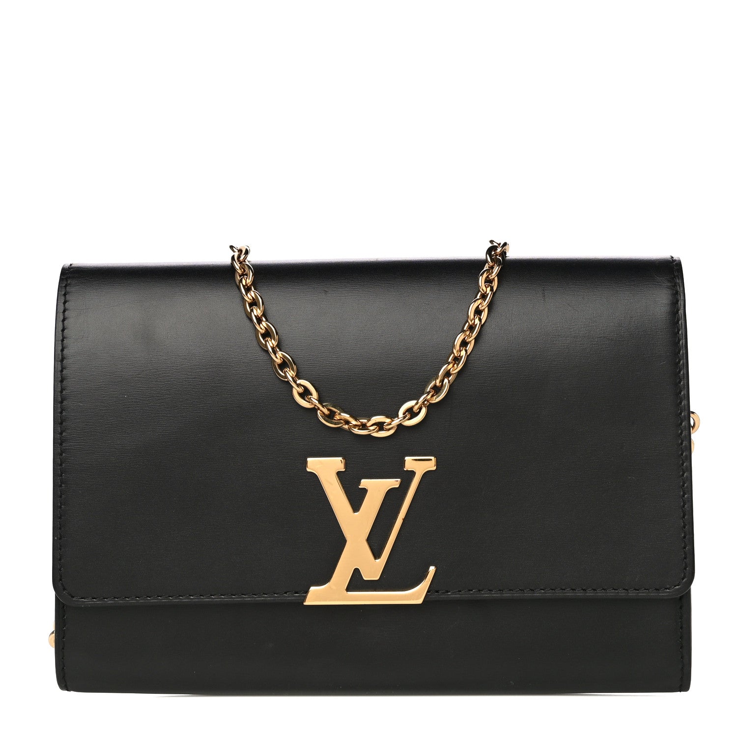 Louis Vuitton Calfskin Chain Louise GM NM Black 1 of 25