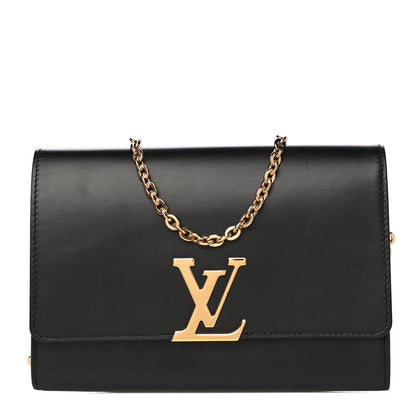 Louis Vuitton Calfskin Chain Louise GM NM Black 1 of 25