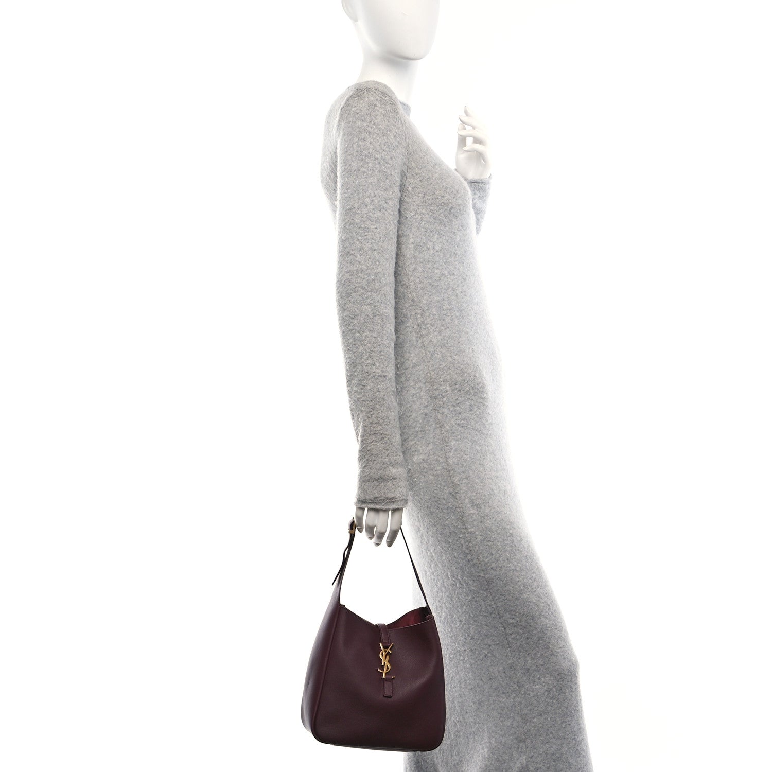 Saint Laurent Smooth Calfskin Small Le 5 A 7 Soft Hobo Rouge Legion 2 of 10
