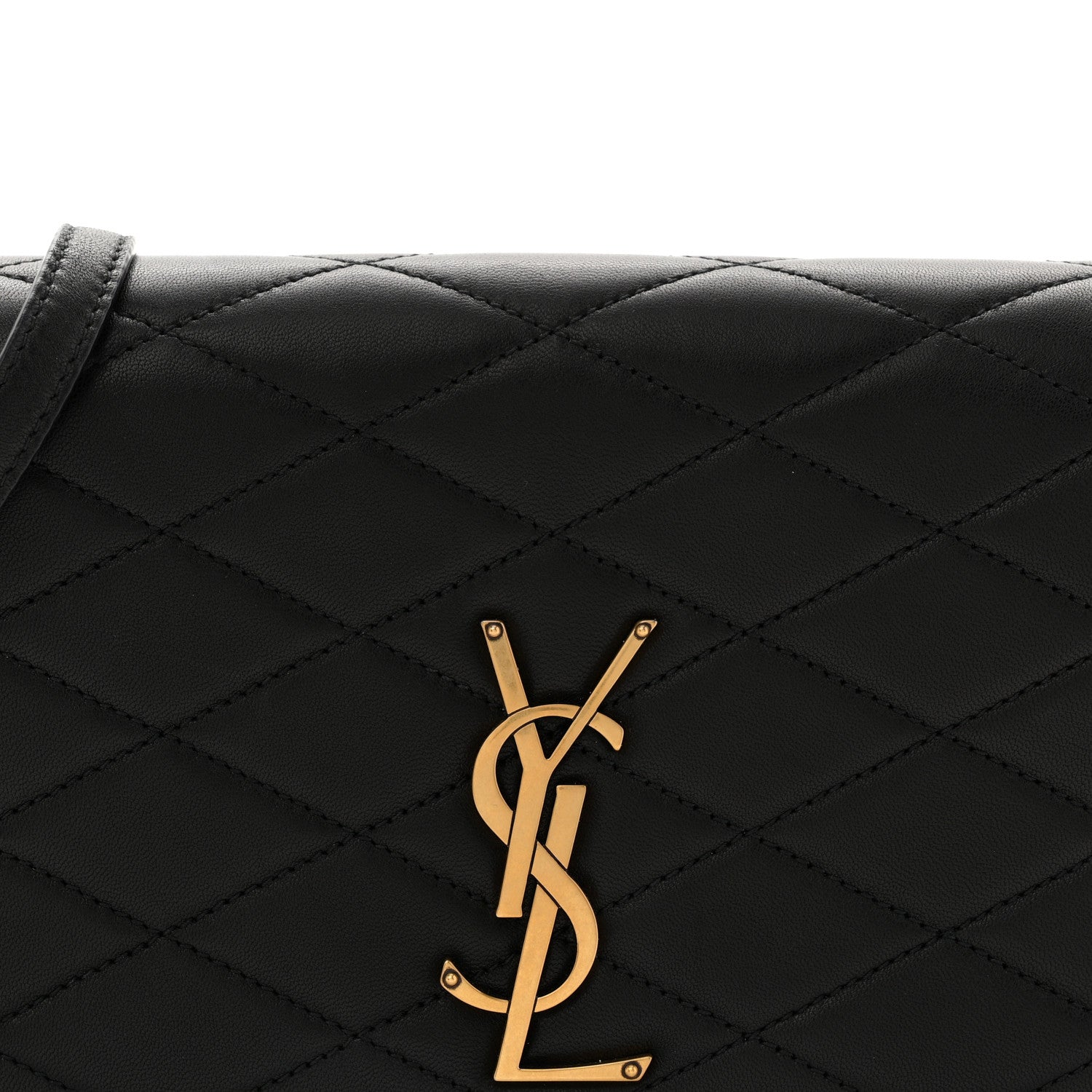 Saint Laurent Lambskin Quilted Monogram Kate 99 Black 8 of 10