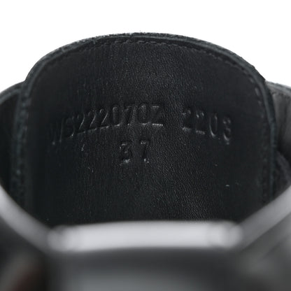 Hermes Glossed Calfskin Funk Ankle Boots 37 Black 7 of 9